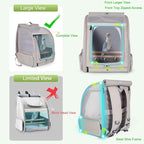 Bird Backpack Carrier with Front Zipper Opening, Portable Bird Travel Carrier - Image 4