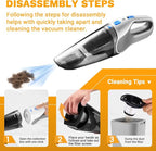DEKOPRO Cordless Handheld Portable Vacuum Cleaner, Small Rechargeable - Image 3