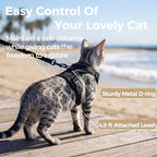 Cat Harness and Leash Set Escape Proof Tactical Small Kitten Harness Emotional - Image 5