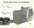 Pecute Cat Backpack Carrier XL, Expandable Pet Backpack Curtain Design - Image 3