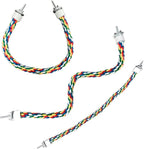 2PCS Bird Rope Perches, Colorful Cotton Parrot Toys Comfy Perch - Image 4