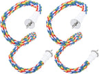 2PCS 60cm/23.6in Bird Rope Perch, 1.8cm Soft Cotton Parakeet Perches, Colorful - Image 8