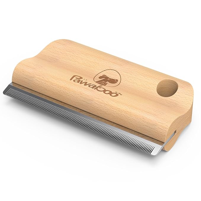 Pawaboo Deshedding Brush for Dogs & Cats, Dog Hair Removal Comb by Pawaboo