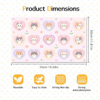 Cat Feedings Mats 20x12 inch Pink Heart Kitten Print Pet Bowl Placemat Non Slip - Image 6