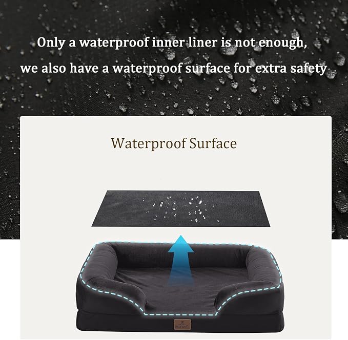 Bedfolks Orthopedic Dog Bed XXL, Waterproof Dog Sofa Bed - Image 3