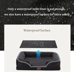 Bedfolks Orthopedic Dog Bed Extra Small, Waterproof Dog Sofa Bed - Image 3