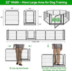Puppy Playpen 8 Panels Small Dog Fence Outdoor Indoor Use 24" Height Anti-Rust - Image 4