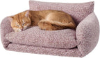 Hollypet Cat Bed Fluffy Plush Mutifuctional Double-Layer Soft Pet Couch by Hollypet