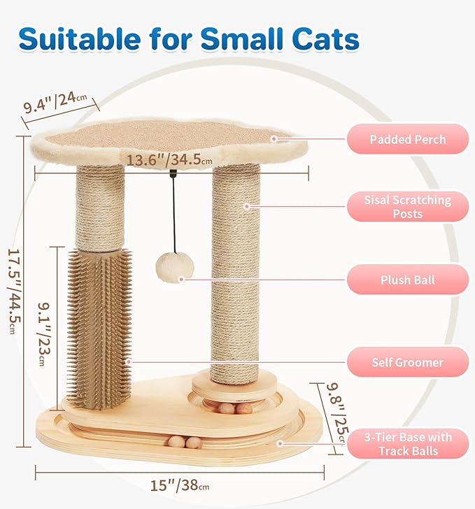 Made4Pets Cat Scratching Post, Cat Self Groomer - Image 2