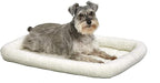 MidWest Homes for Pets QuietTime Dog Bed – White Fleece Bolster, Ultra-Soft and by MidWestHomesForPets