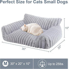 Cute Cat Couch Bed for Indoor Cats, Fluffy Pet Cat Sofa - Image 5