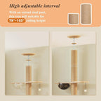 PETEPELA Floor to Ceiling Cat Tree, Adjustable Height Solid Wooden Tall Cat - Image 4