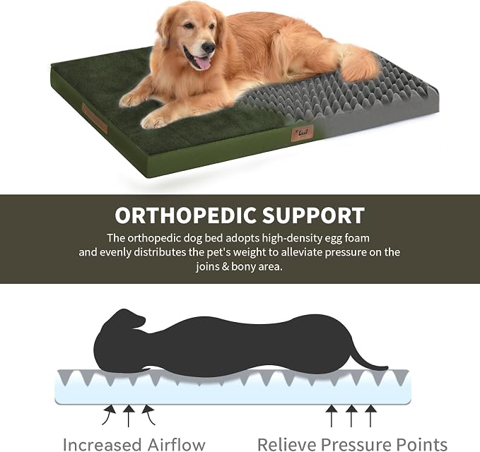 Orthopedic Dog Crate Bed for Extra Large Dogs, XXL Waterproof Comfort Pet Bed - Image 4