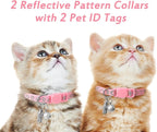 LLHK 2 Pack Breakaway Cat Collars & 2 Pcs Name Tags, Reflective Safety Kitten - Image 5