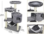 YUNIQUE Cat Tree with Cat Condo and Big Hammock - Image 3