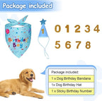 Dog Birthday Bandana Set, Dog Birthday Party Supplies, Puppy Boy Girl Birthday - Image 3