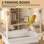 24" Portable Double-Layer Bird Cage, Travel Parrot Carrier - Image 7