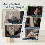 SHA CERLIN 65in Larger Cat Tree Tower Condo - Image 5