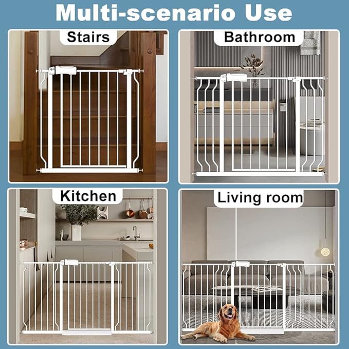 Narrow Baby Gate 24 to 29 Inch Wide Pet Gate Pressure Mounted No Drill Safety - Image 7