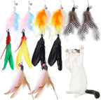 12Pcs Cat Feather Toys Refills, Feather Cat Wand Toys Attachment - Image 4
