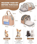 Expandable Cat & Small Dog Carrier Backpack, Soft-Sided Airline-Approved Pet - Image 2
