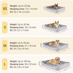 MIHIKK Rectangle Dog Beds for Small Medium Dogs & Cats, Orthopedic Sleeping Pet - Image 4