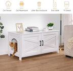 Homhedy 39.4" L Cat Litter Box Enclosure, Pet House - Image 6