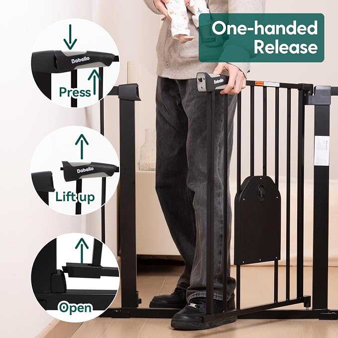 Babelio 36" Tall Auto Close Baby Gate - Image 4