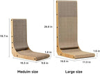 FUKUMARU Cat Scratcher, 18.7 Inch L Shape Cat Scratch Pad Wall Mounted - Image 5