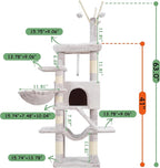 Cat Tree, Cat Condo with Cat Scratching Post and Board, Cat Hammock, Muchroom - Image 3