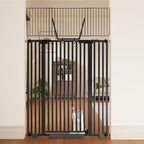 67" High Extra Tall Cat Gate for Doorway, 29.5-49.21" Extra Wide Pet Gate by Amibud