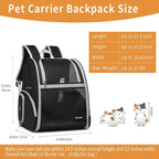 Cat Backpack Carrier for Small Dogs and Medium cat Puppy Kitten Bunny Pet - Image 5