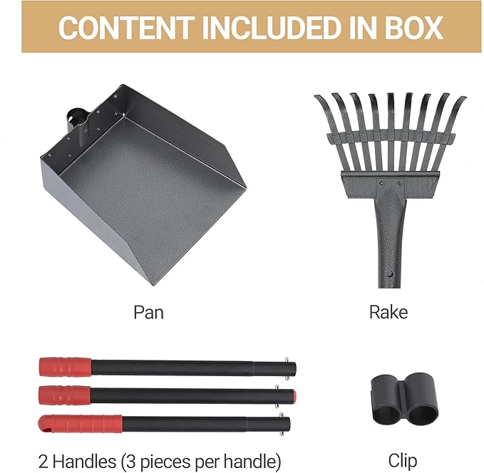 Heeyoo Dog Pooper Scooper, Dog Poop Tray and Rake Set, Pet Waste Removal Scoop - Image 5