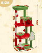 Cat Christmas Tree for Indoor Cats – 56.3“ Cat Proof Christmas Tree Tower - Image 8