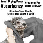 Microfiber Dog Towels for Drying Dogs, Super Absorbent and Soft Pet Grooming - Image 4