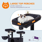 Allewie 81 Inches Tall Cat Tree/Multi-Level Large Climbing Tree House and Towers - Image 4