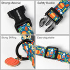DOGWONG Fall Pumpkin Dog Collar, Fall Maple Leaf Dog Collars Adjustable - Image 3