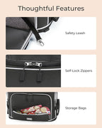 Expandable Pet Carrier: NOBLE DUCK Soft-Sided Cat Dog Carrier 17x11.8X Inches - Image 5