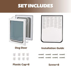 Pet Flap Door 2 Ways Locking Dog Wall Entry Pet Door - Image 5