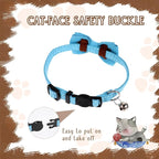 2 Pcs Boy Cat Collar with Bell Breakaway Cat Collars Cute Kitten Bow Tie Collar - Image 5