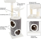 45in Cat Tree with Napping Perches, 2 Story Cat Condo, Cat Scratching Posts - Image 3