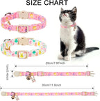 Cat Collar, Spring Pink Easter Eggs Cat Collar - Image 4