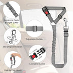 BWOGUE Pet Dog Cat Seat Belts, Car Headrest Restraint Adjustable Safety Leads - Image 4