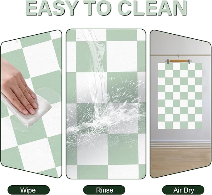 Pet Feeding Mat, Checkered Cat Bowl Mats, Quick Dry Dog Water Dispenser Mats - Image 5