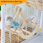 Bird Perch Toy, Interactive Rocking Parakeet Toys and Perches, Wooden Exercise - Image 3