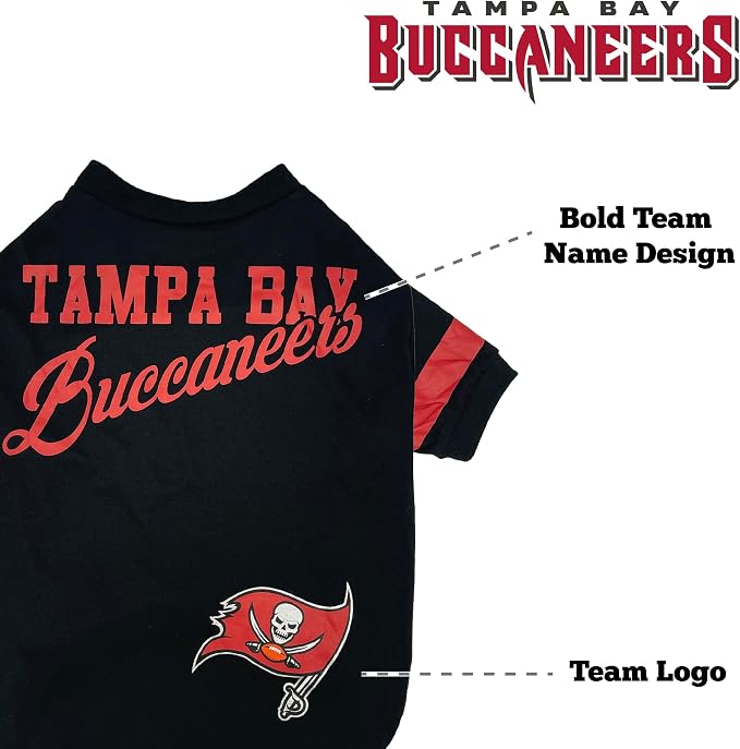 NFL Tampa Bay Buccaneers Dog & Cat T-Shirt, Small. Football PET TEE - Image 5