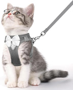 Cat Vest Harness and Leash Set for Walking Escape Proof, Adjustable Kitten by NCMAMA