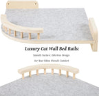 Large Cat Shelves with 3 Steps, Wall Mounted Cat Climbing Shelf with Plush - Image 4