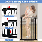 65.7"-72.2" Extra Wide Baby Gate, 40.5" Tall Dog Gate Indoor, Walk Through Pet - Image 3