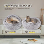 Cat Bed for Indoor Cats, Calming Cozy Cave - Image 5